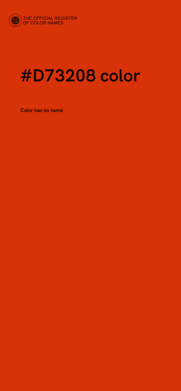 #D73208 color image