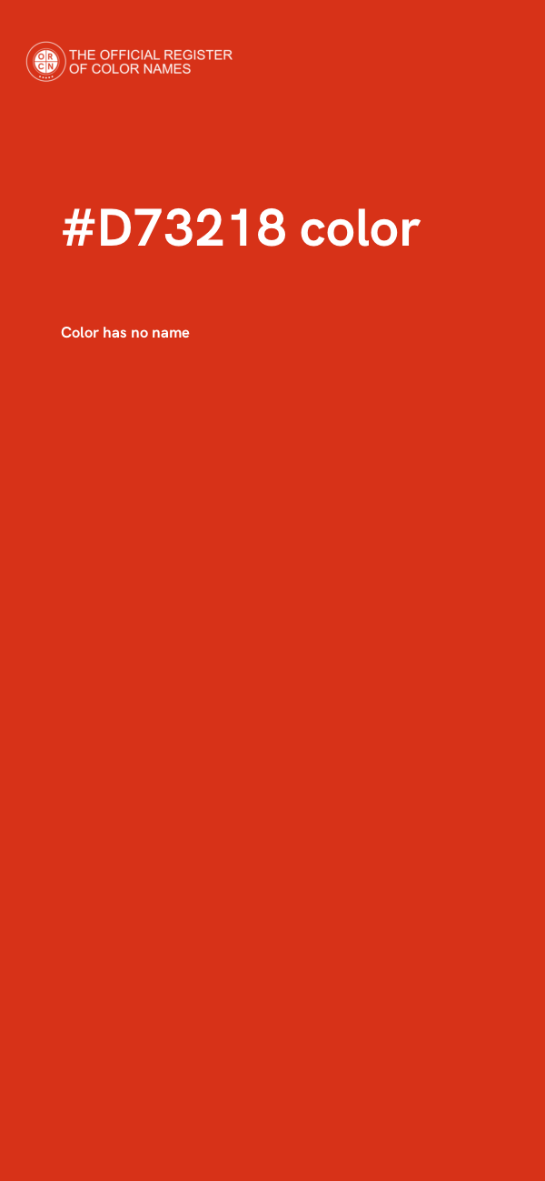 #D73218 color image