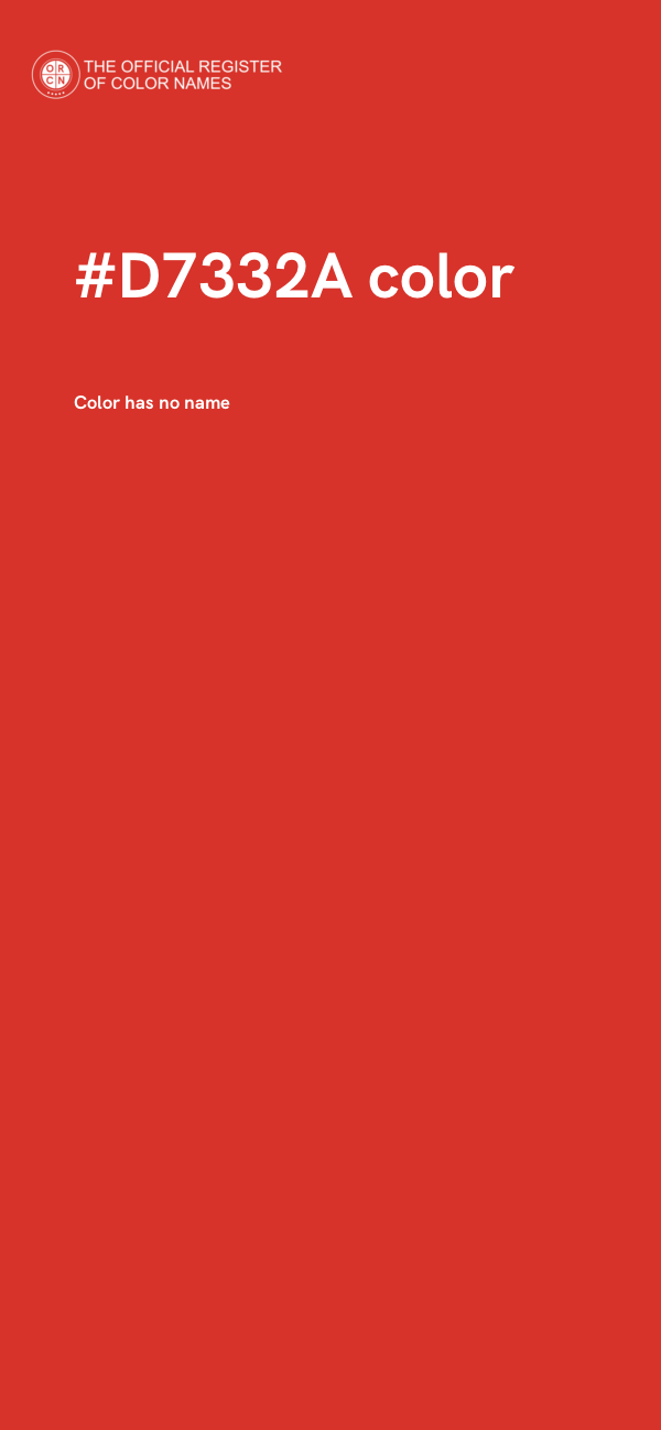 #D7332A color image