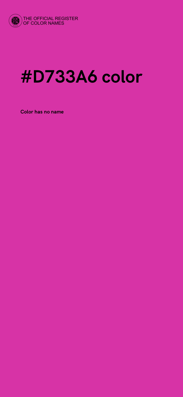 #D733A6 color image