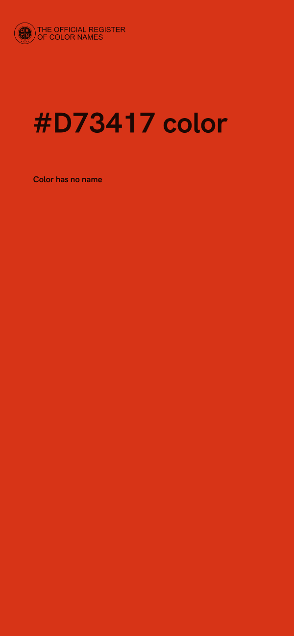 #D73417 color image