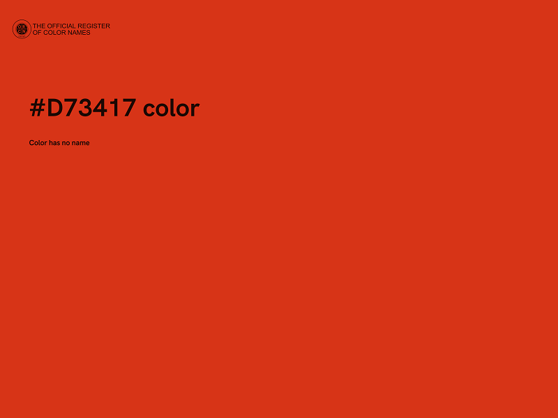 #D73417 color image