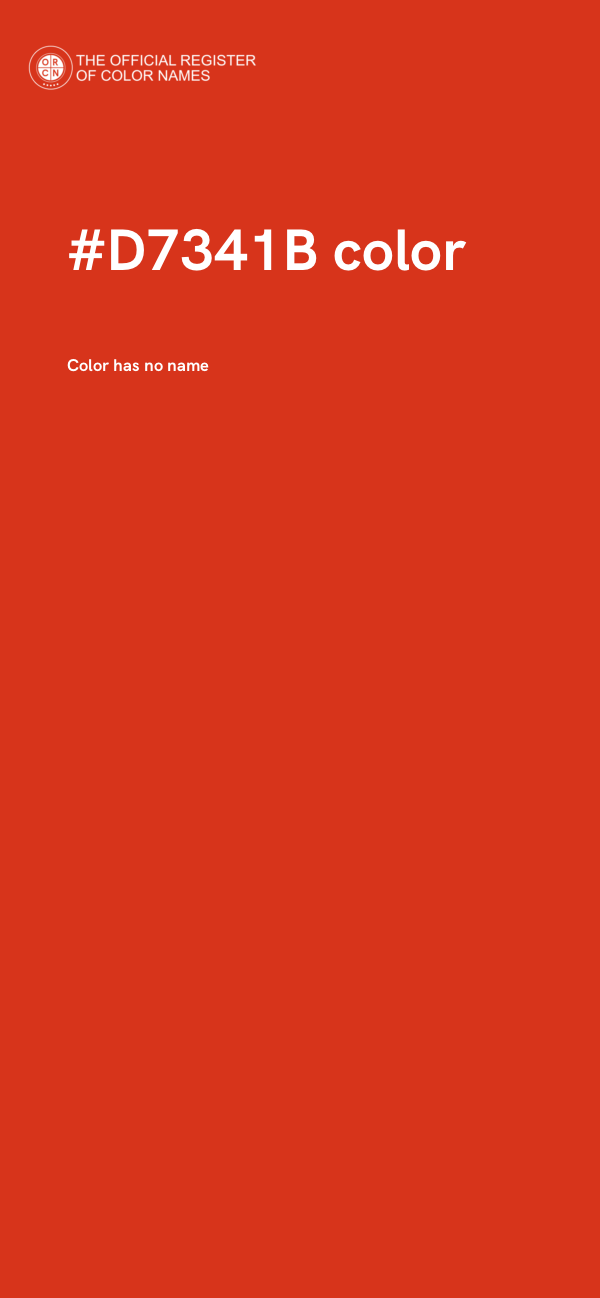 #D7341B color image