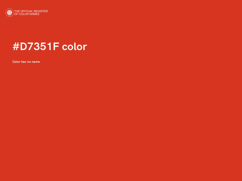 #D7351F color image