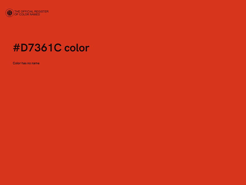 #D7361C color image