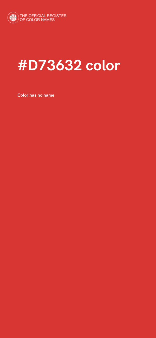#D73632 color image