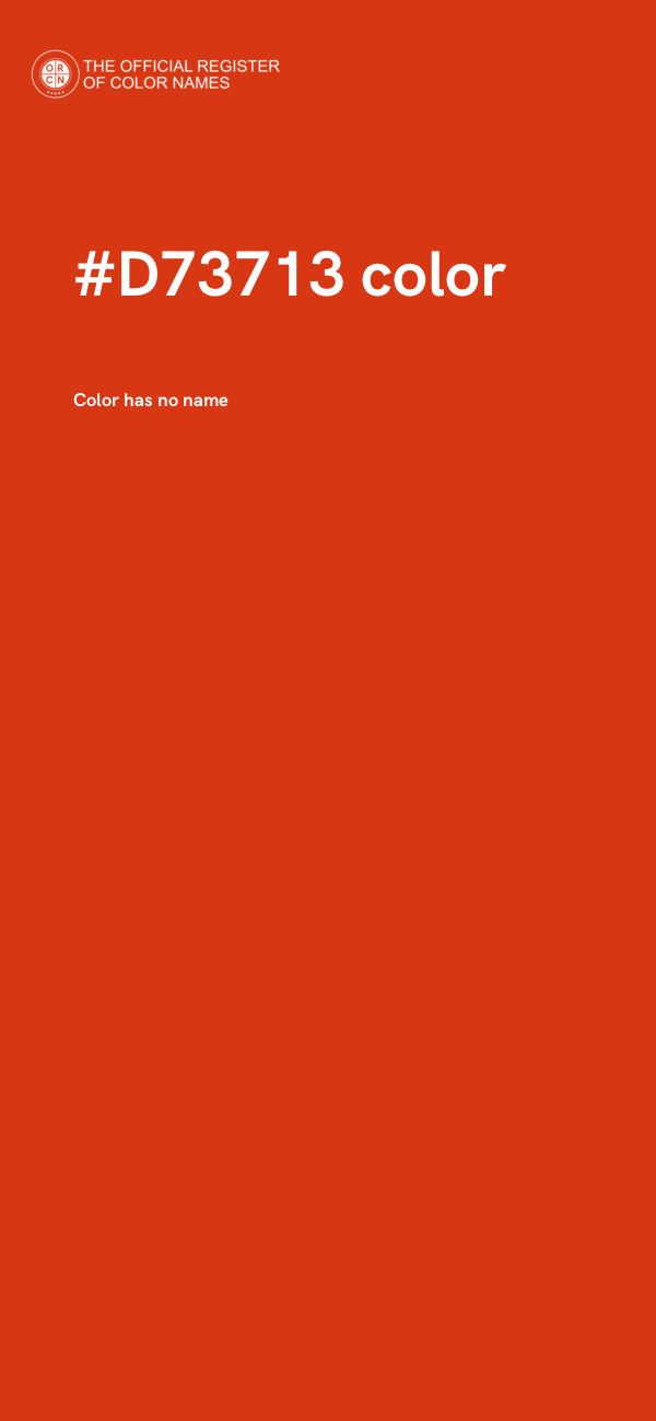 #D73713 color image