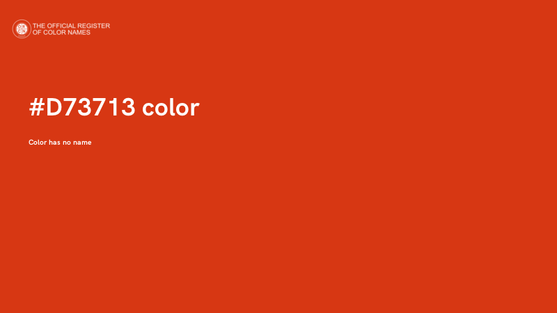 #D73713 color image