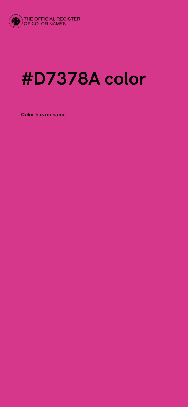 #D7378A color image