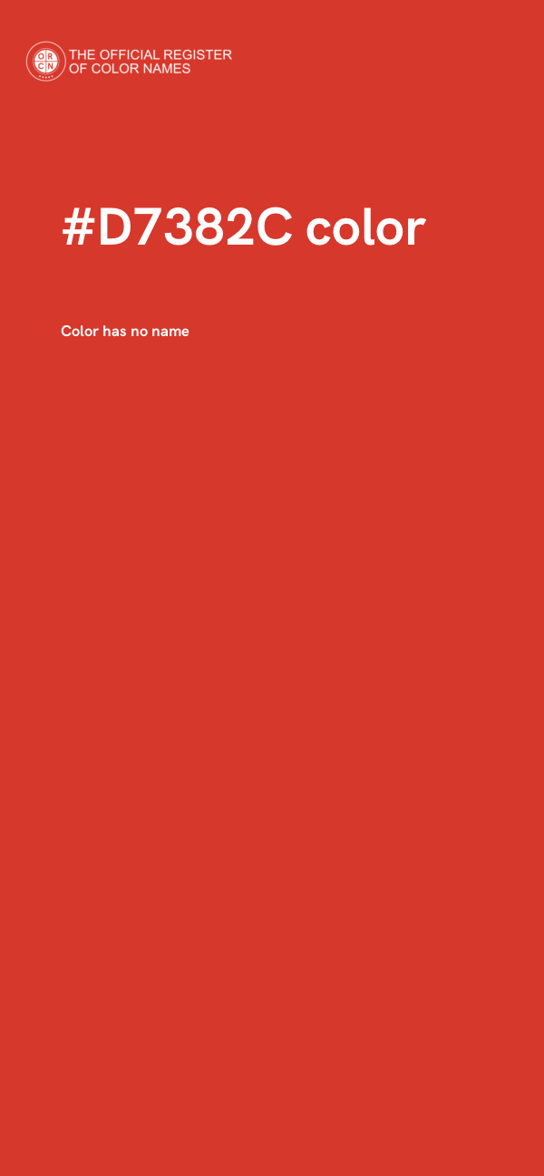 #D7382C color image