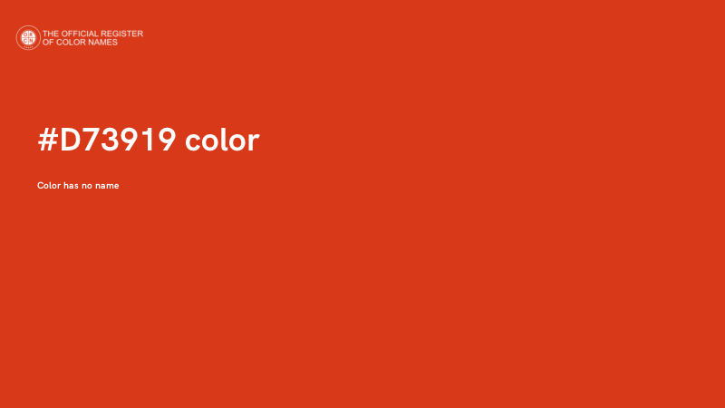 #D73919 color image