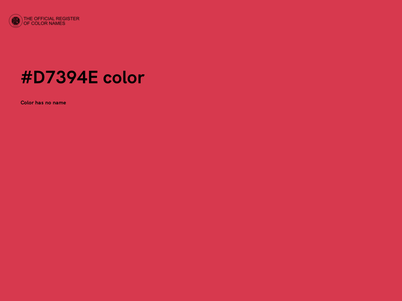 #D7394E color image