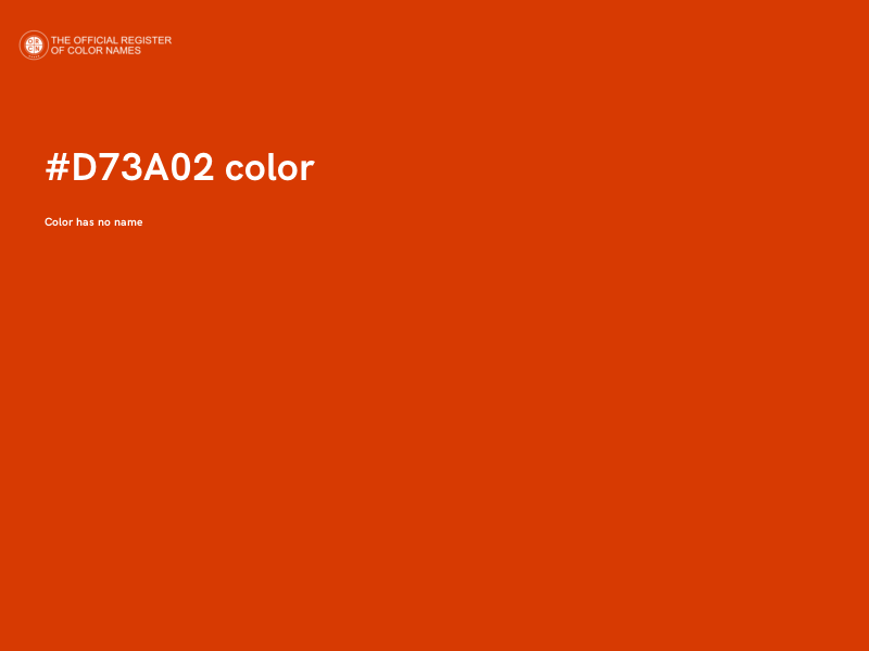 #D73A02 color image