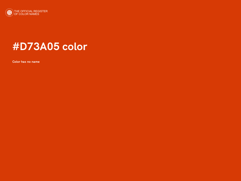#D73A05 color image