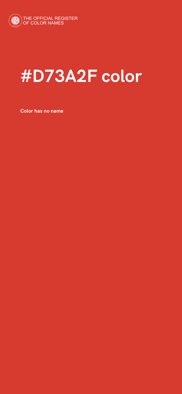 #D73A2F color image