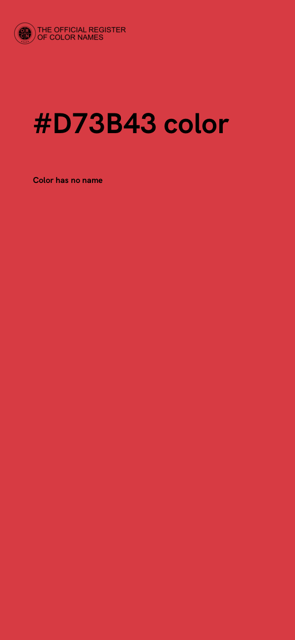 #D73B43 color image