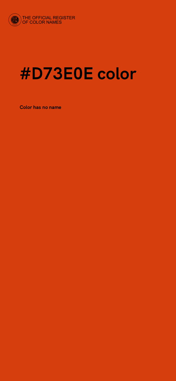 #D73E0E color image
