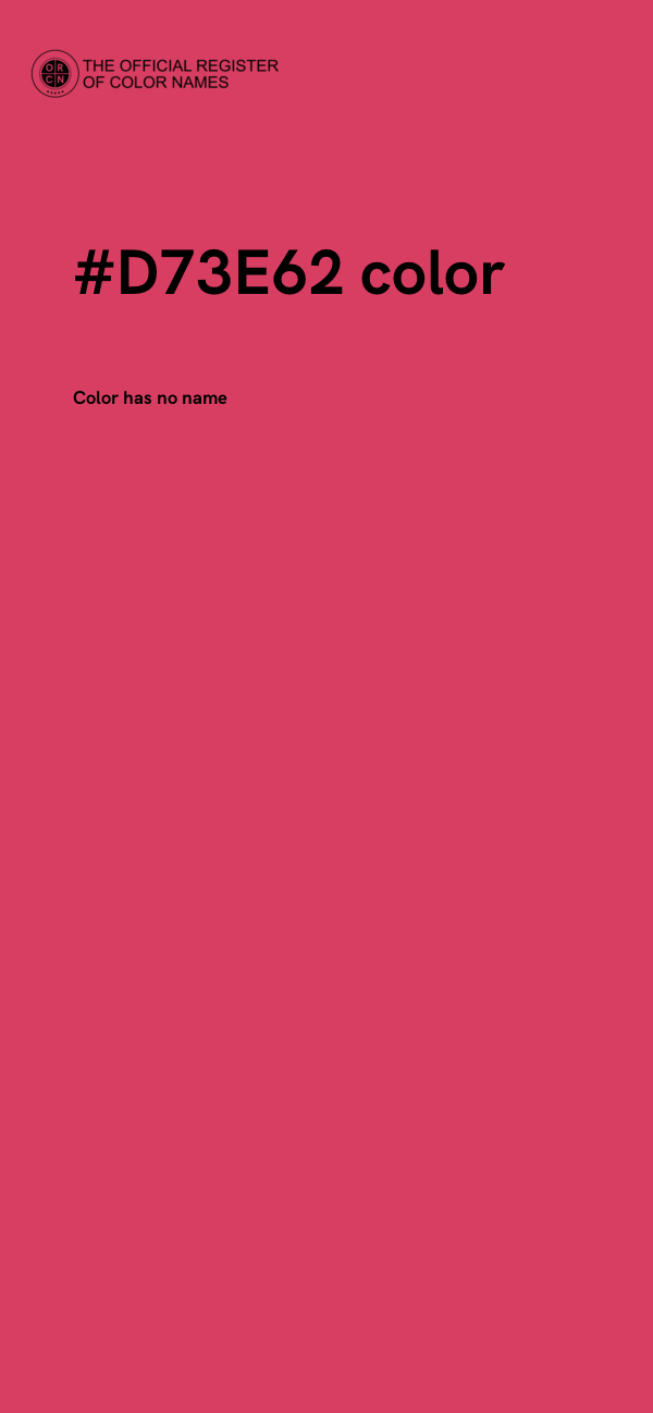 #D73E62 color image