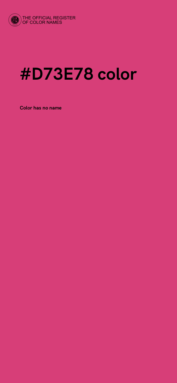 #D73E78 color image