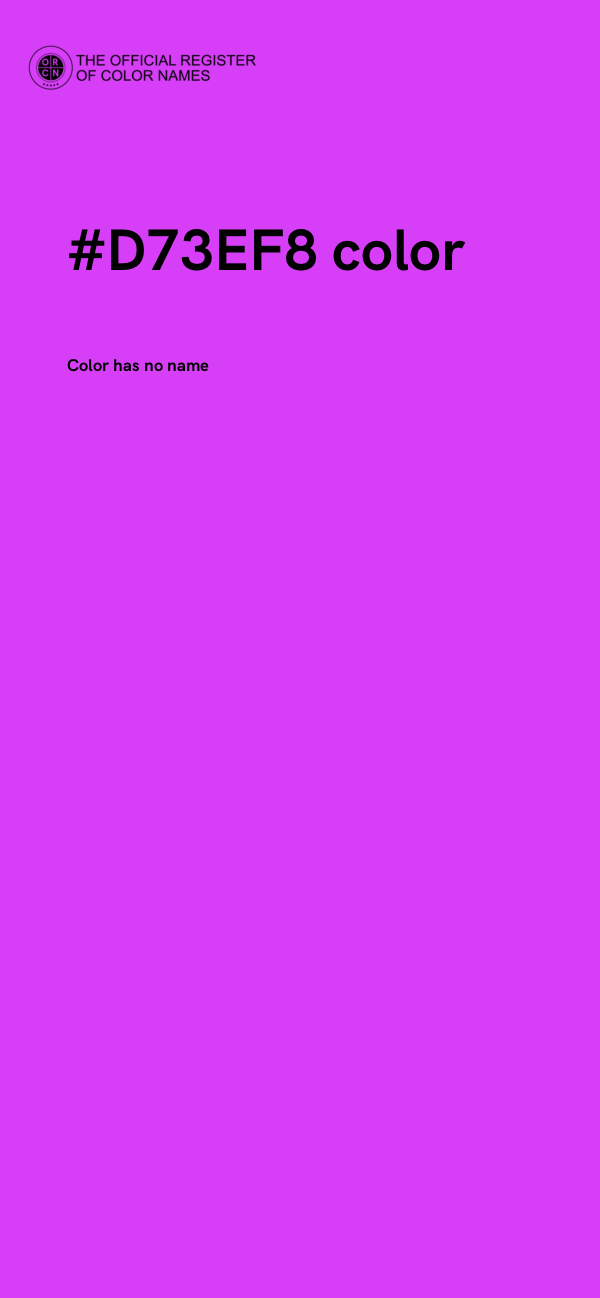 #D73EF8 color image