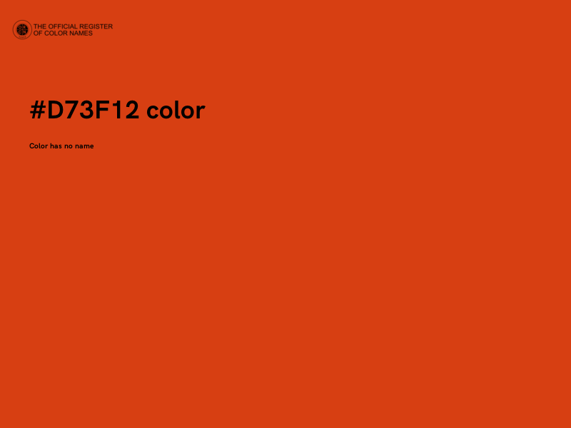 #D73F12 color image
