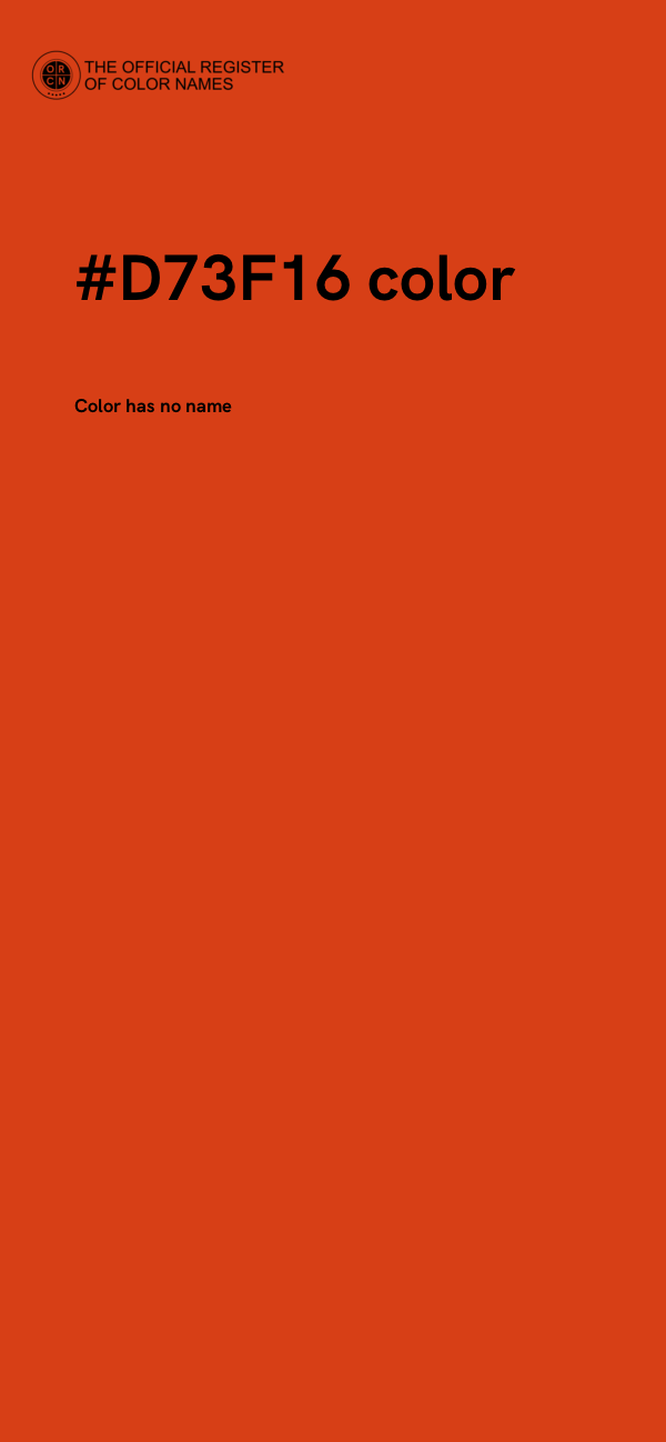 #D73F16 color image