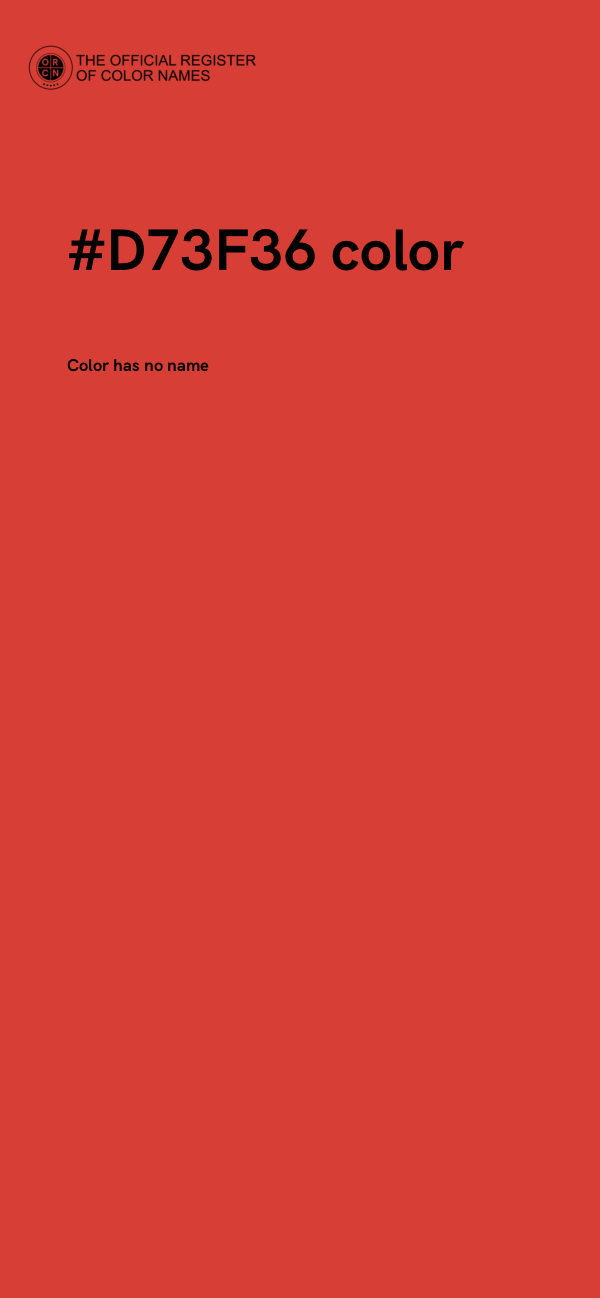#D73F36 color image