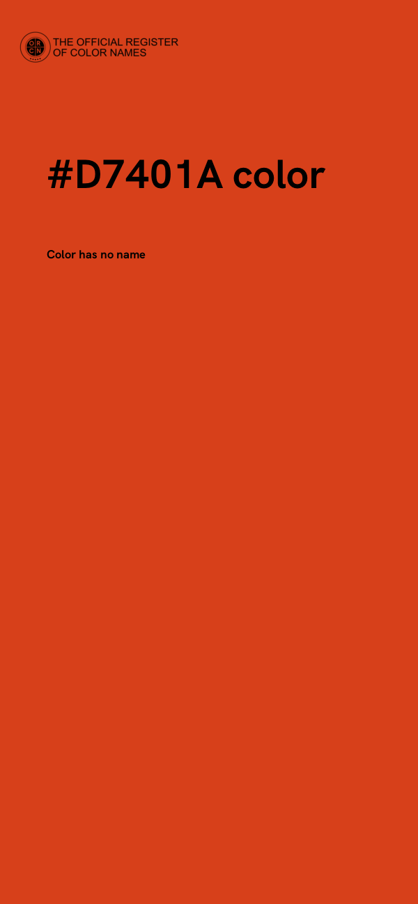 #D7401A color image