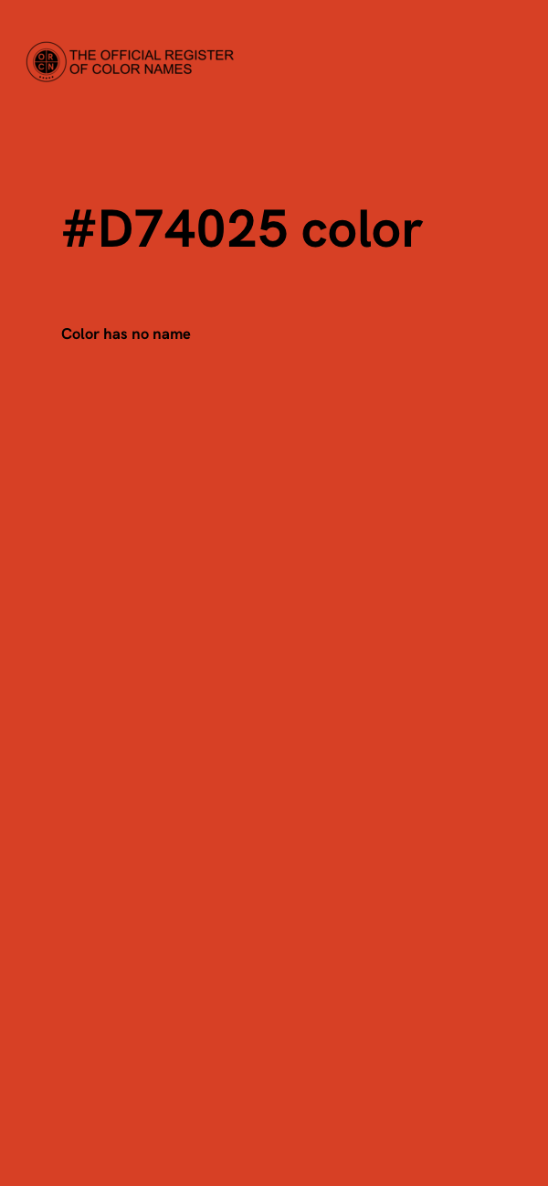 #D74025 color image
