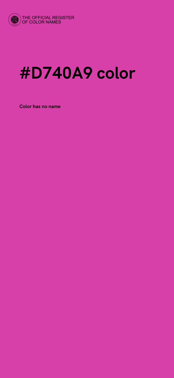 #D740A9 color image