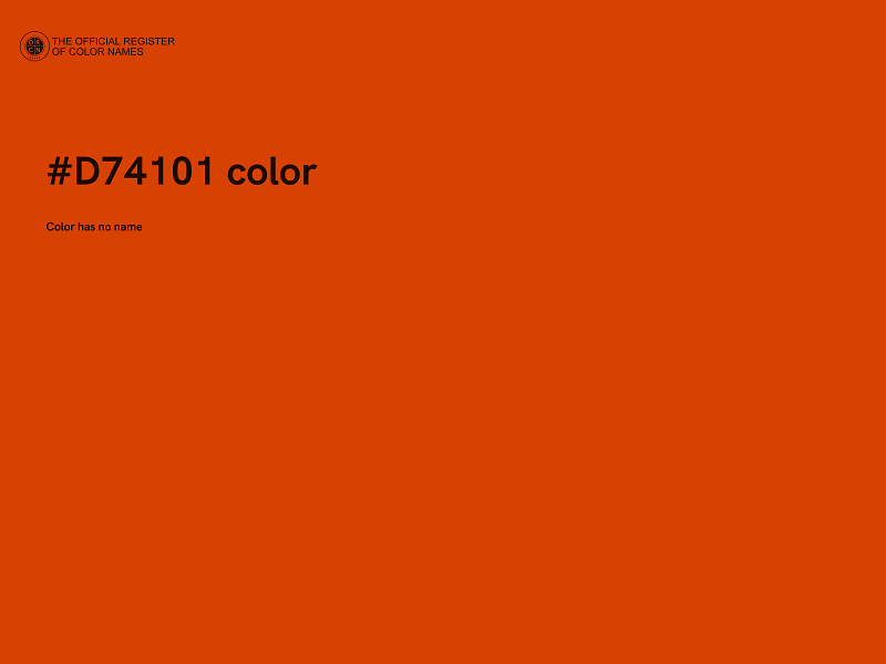 #D74101 color image