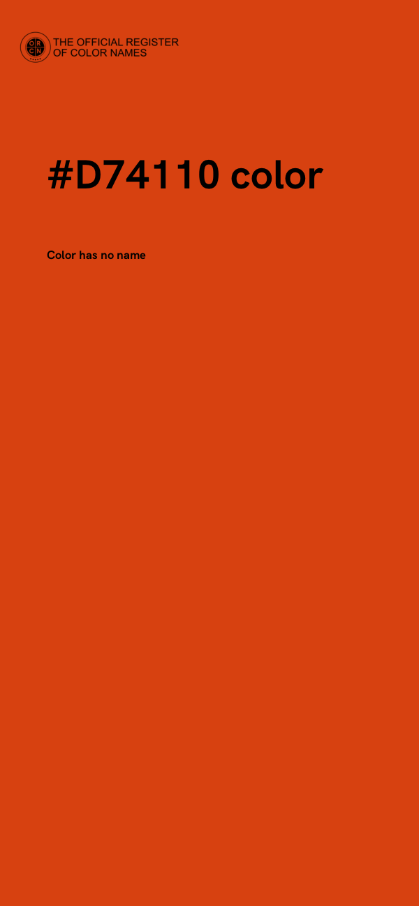 #D74110 color image