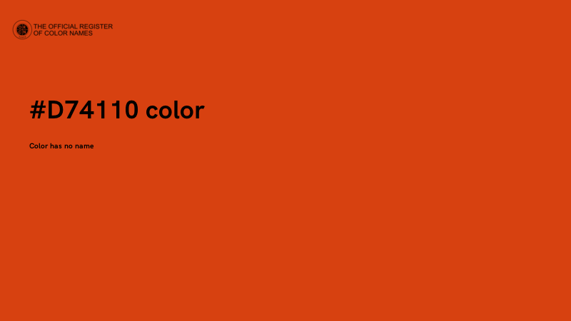 #D74110 color image