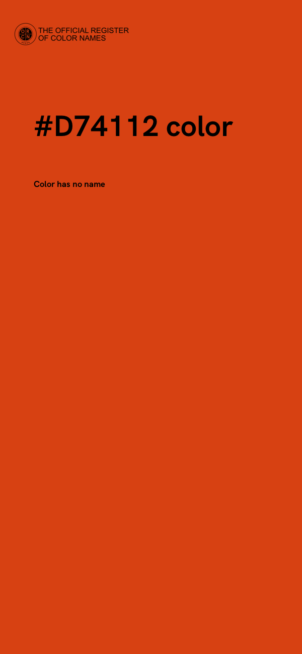 #D74112 color image