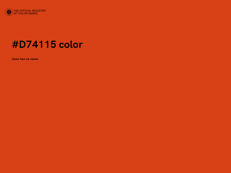 #D74115 color image