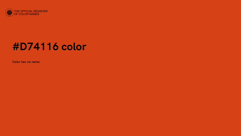 #D74116 color image