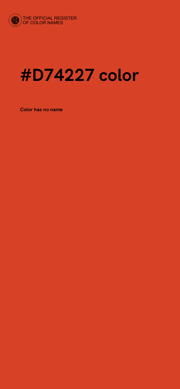#D74227 color image