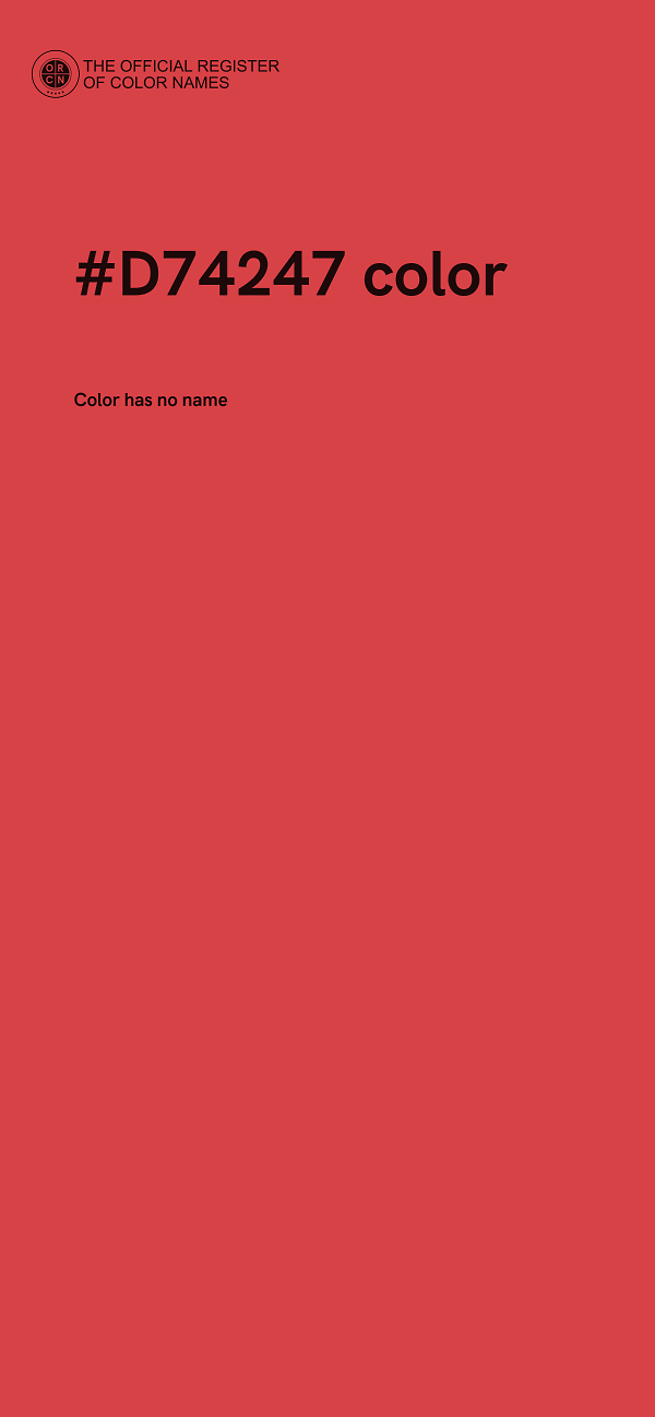 #D74247 color image