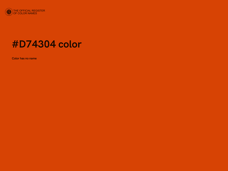 #D74304 color image