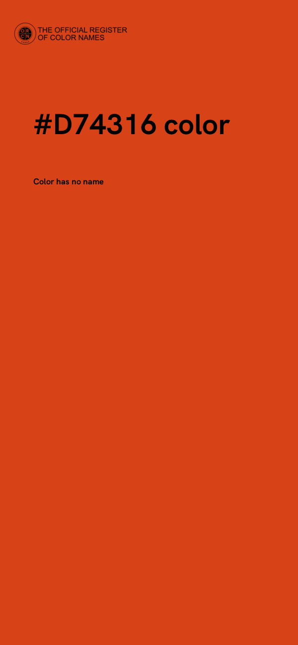 #D74316 color image