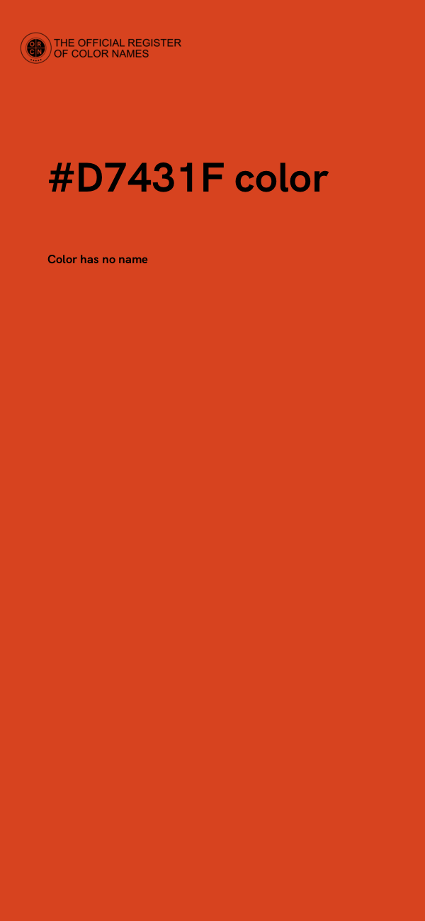 #D7431F color image