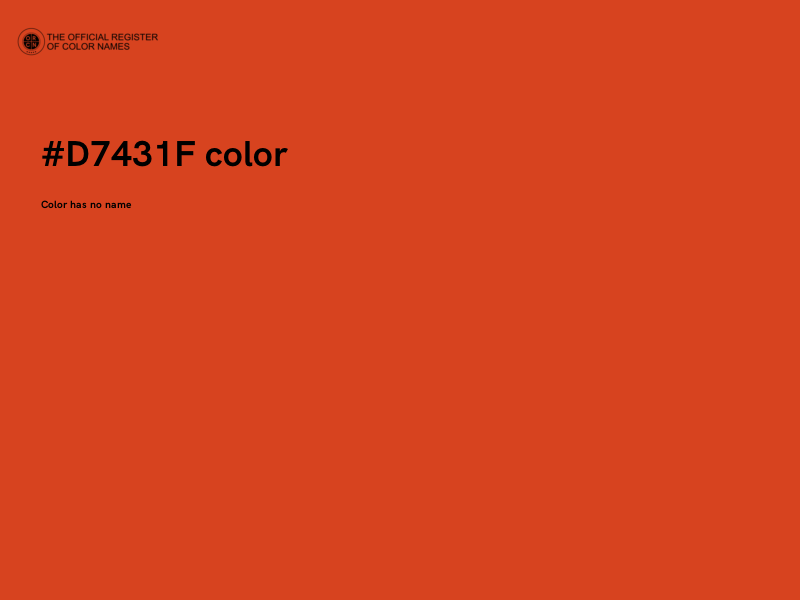 #D7431F color image