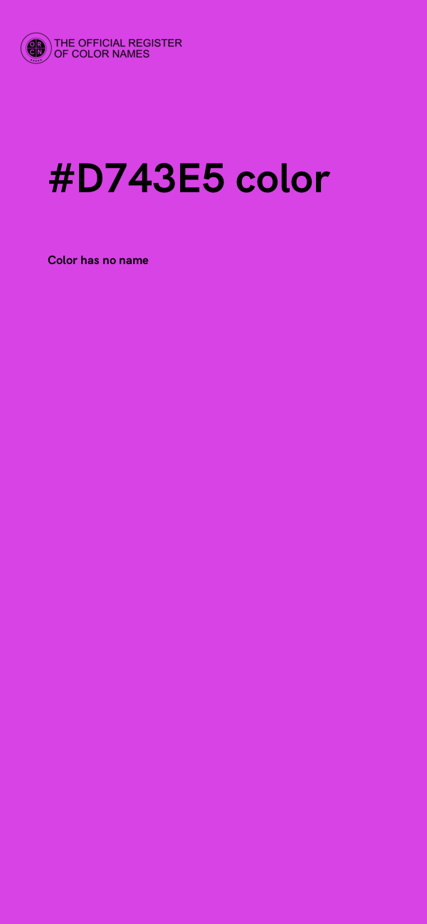 #D743E5 color image