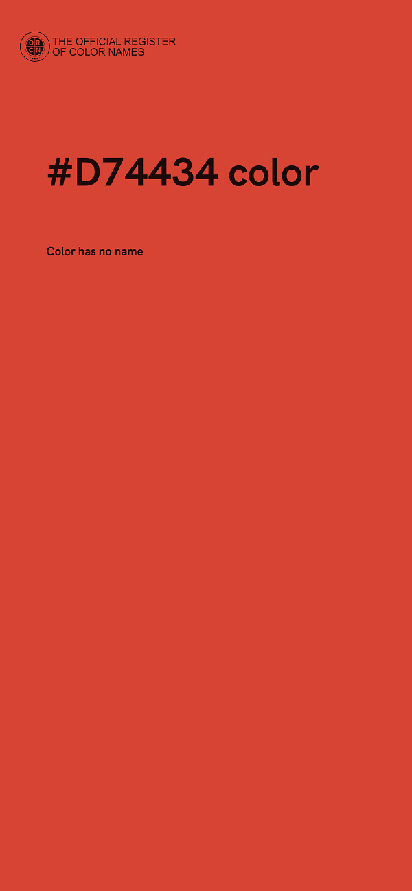 #D74434 color image