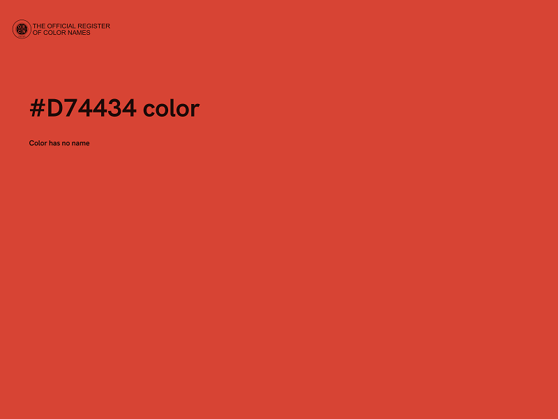 #D74434 color image