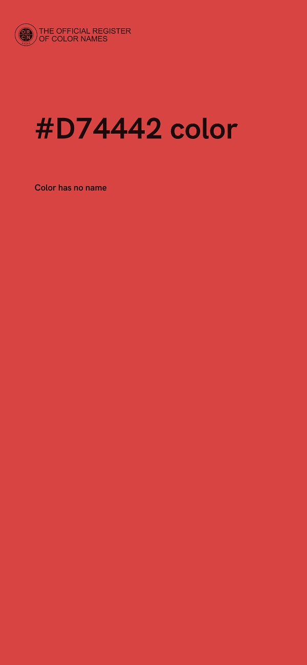 #D74442 color image