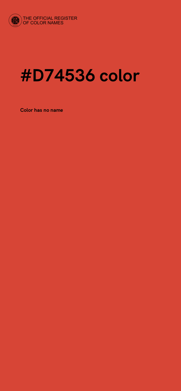 #D74536 color image