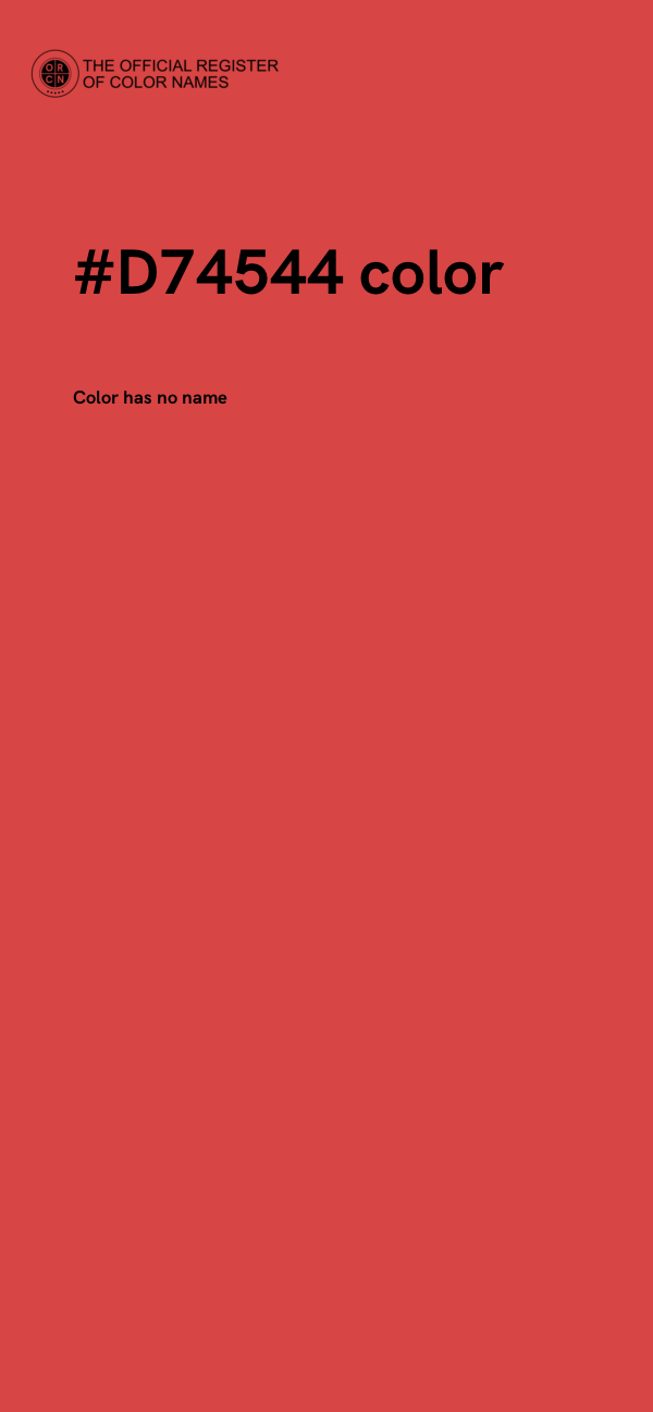 #D74544 color image
