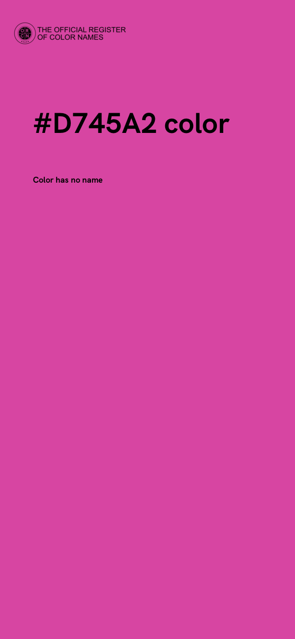 #D745A2 color image