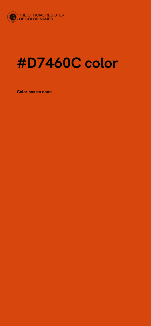 #D7460C color image